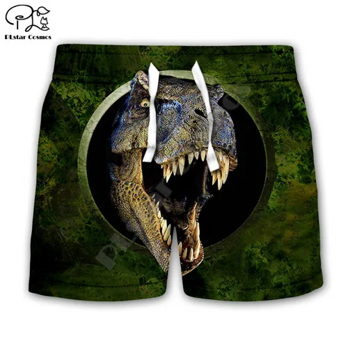 kids casual shorts Детские толстовки с 3d принтом динозавра для маленьких мальчиков и девочек спортивный костюм с героями мультфильмов комплект детской одежды, милые толстовки футболки - Цвет: kids casual shorts