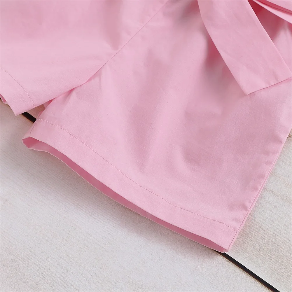 2020 г. Милый комбинезон для маленьких девочек Летний новый милый однотонный