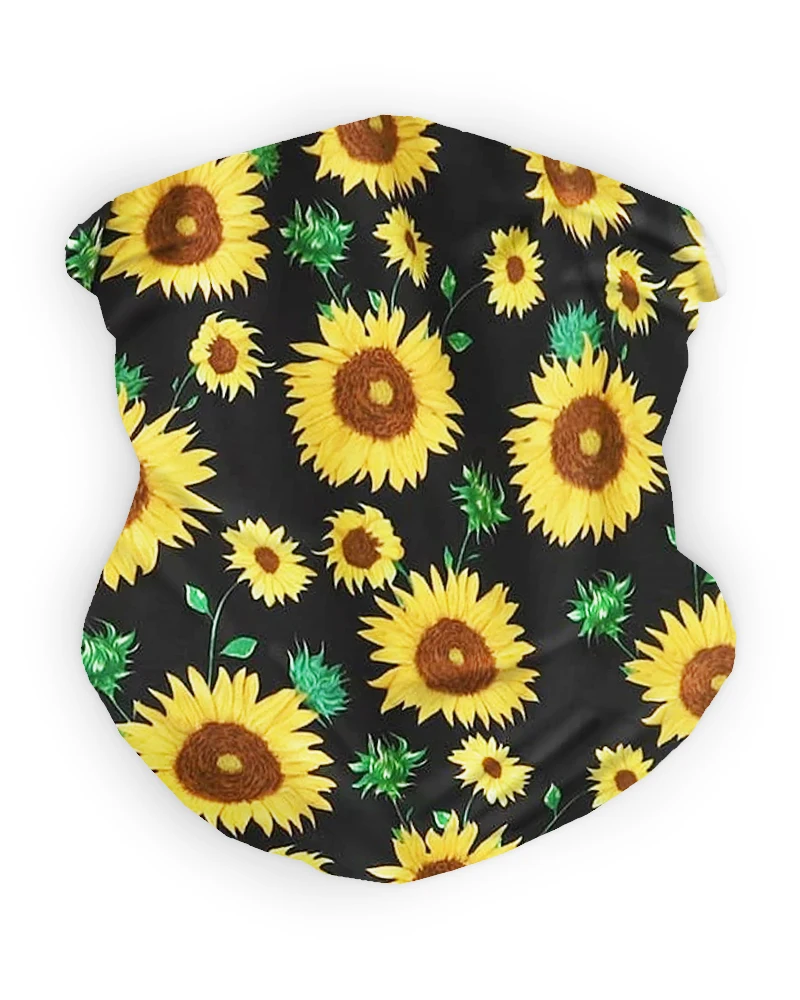 

2020 New Fashion Sunflower Print Breathable FaceBandana Magic Scarf Headwrap Balaclava