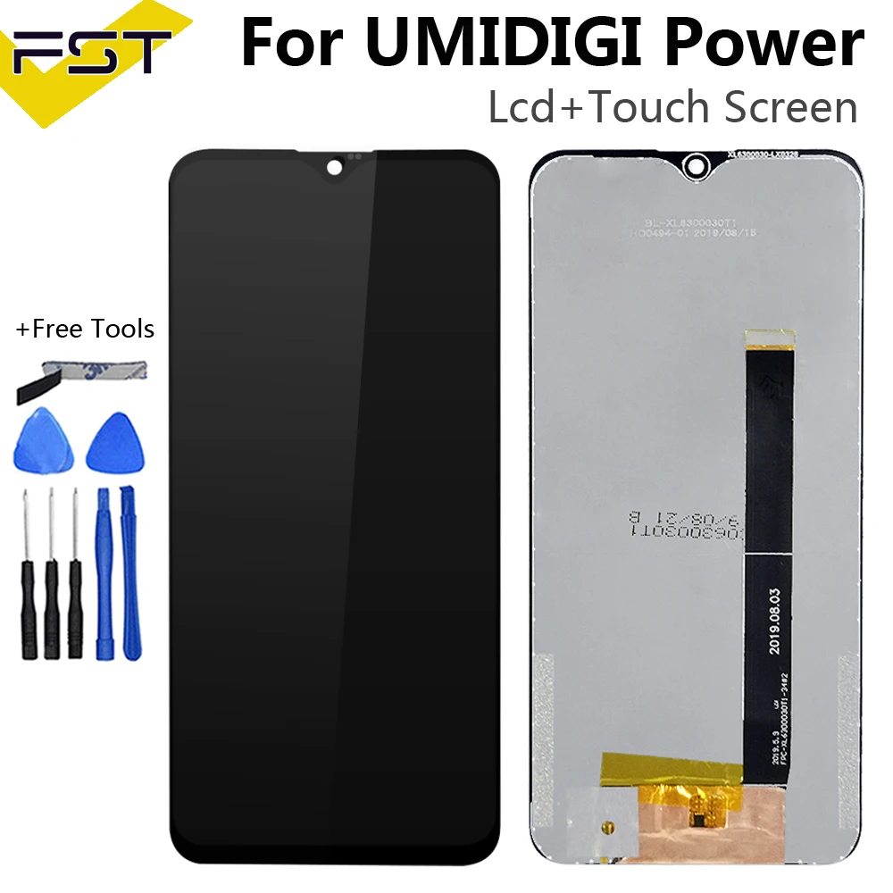 6 3 дюймовый черный ЖК дисплей для UMI Umidigi Power кодирующий преобразователь
