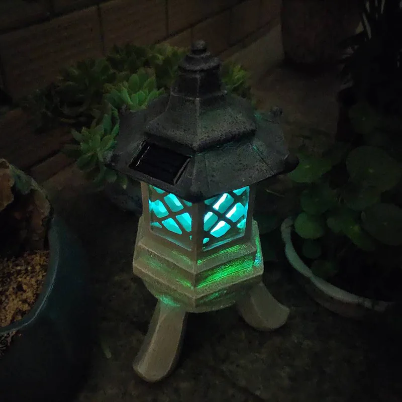 1 шт. на солнечных батареях Керамика пагода орнамент шланг для полива огорода