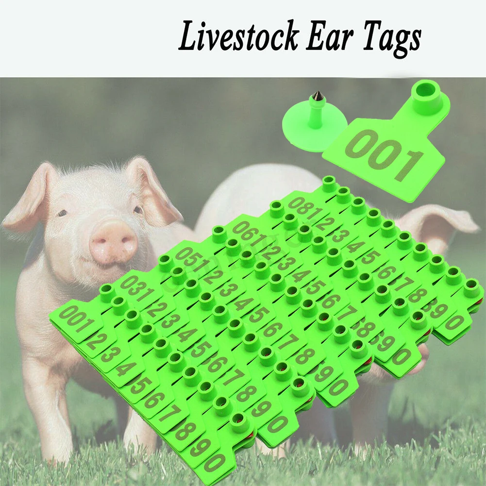 100 шт Корова Коза с номерами товары для скота этикетка ферма животные Ушные бирки