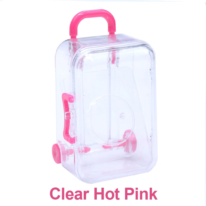 

Unique Luxury Luggage Suitcase Eyelash Packaging Box Wholesale Private Label Cute Plastic Clear Lashes Package Case Custom Logo