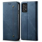 Кожаный текстурный Чехол-книжка с магнитной застежкой для Samsung Galaxy A52 5G 2021, чехол-книжка для Galaxy A52, оболочка для телефона A 52, Обложка для A525