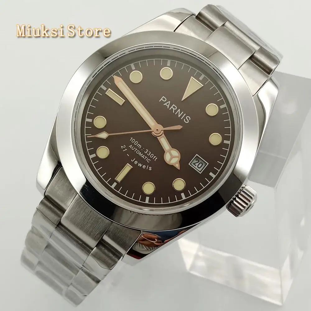 style 2 Parnis мужские лучшие механические наручные часы 40 мм сапфировое стекло зеленый черный серый серия циферблат Автоматический ход Мужские t мужские часы - Цвет: style 2