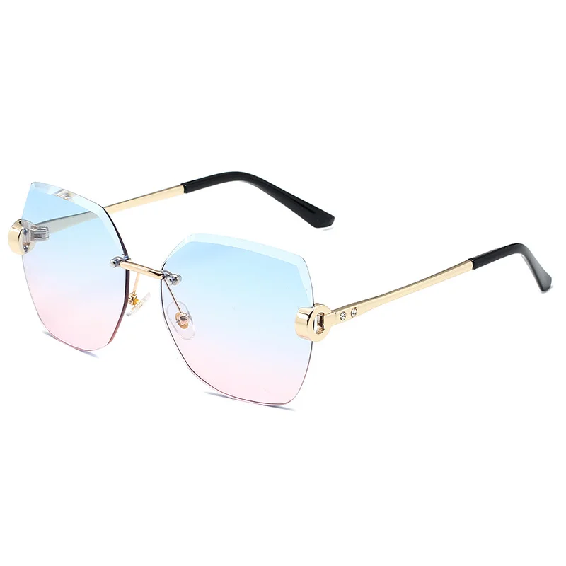 Новые солнцезащитные очки без оправы с кристаллами и защитой от ультрафиолета