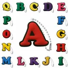 Брелок для ключей из ПВХ, цепочка в виде шара, цветная брелок на ключи в форме буквы, подарок на Рождество, безделушка, 1 шт.