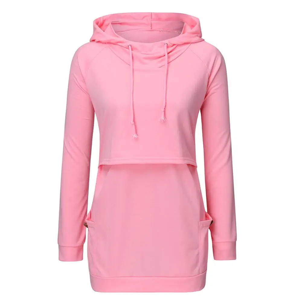 

Women Blouse Pregnant Nusring Maternity Long Sleeve Tops Splicing Stripe Blouse Breastfeeding Ladies Casual Winter Blouse C50#