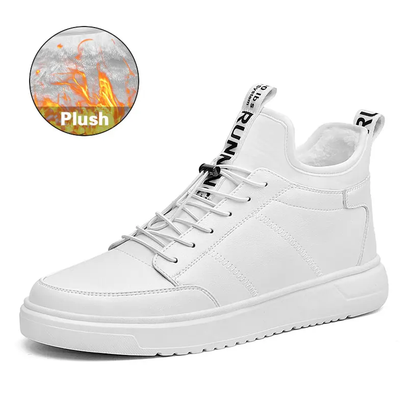 Мужская плюшевая зимняя обувь для скейтбординга удобная теплая спортивная в