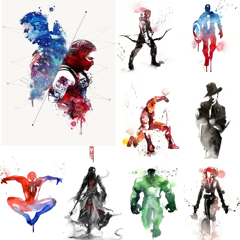 

Full Diamond Painting 5D DIY Disney Painted Marvel Heroes Series Cross Stitch Kit Rhinestone Mosaic Kit High Quality Home Decor