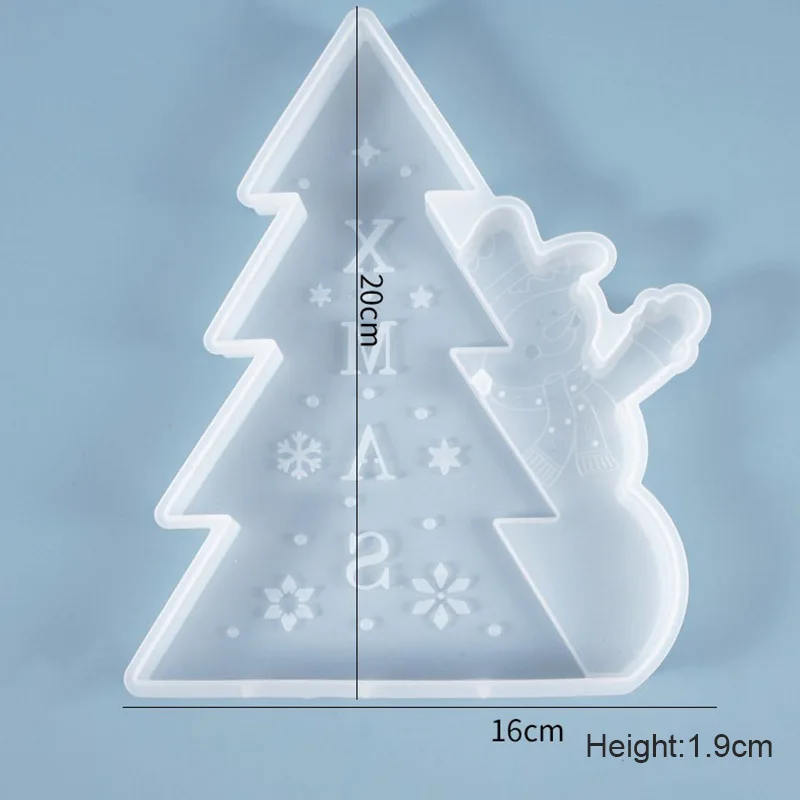 

Crystal Epoxy Resin Mold Santa Claus Christmas Tree Decoration Mold Christmas Decoration Silicone Mold For DIY Jewelry