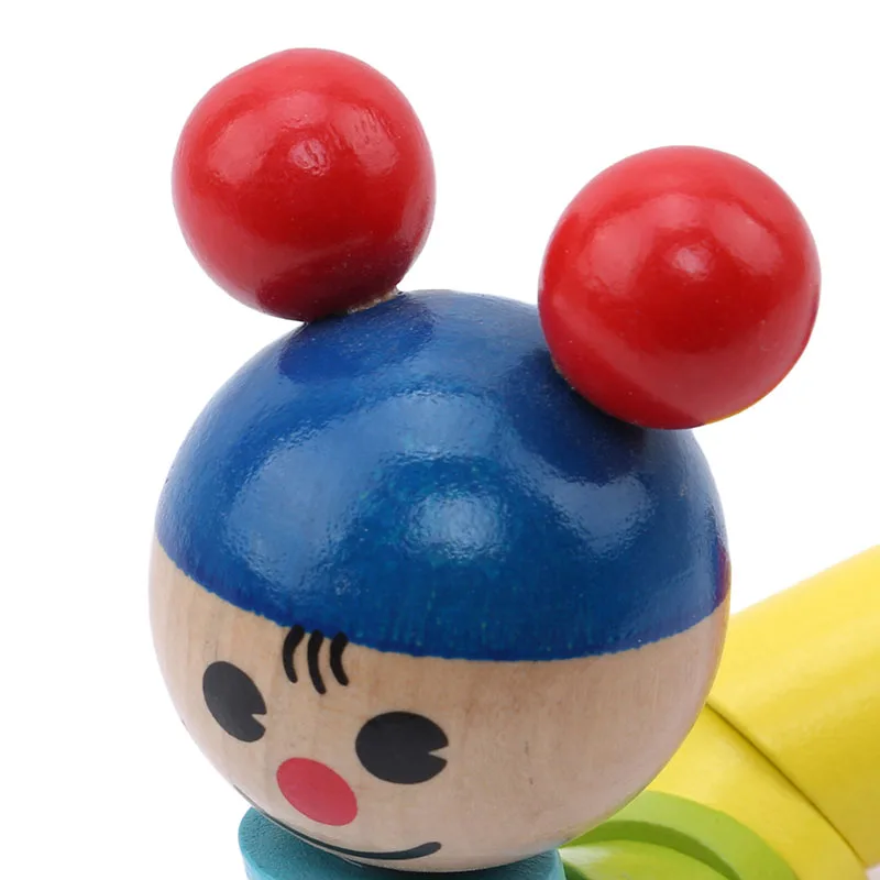 

Children's Educational Toys Anti-Stress Practical Jokes Surprise Birthday Gift 1pc Hot Sale Amazing Colorful Wooden Caterpillar