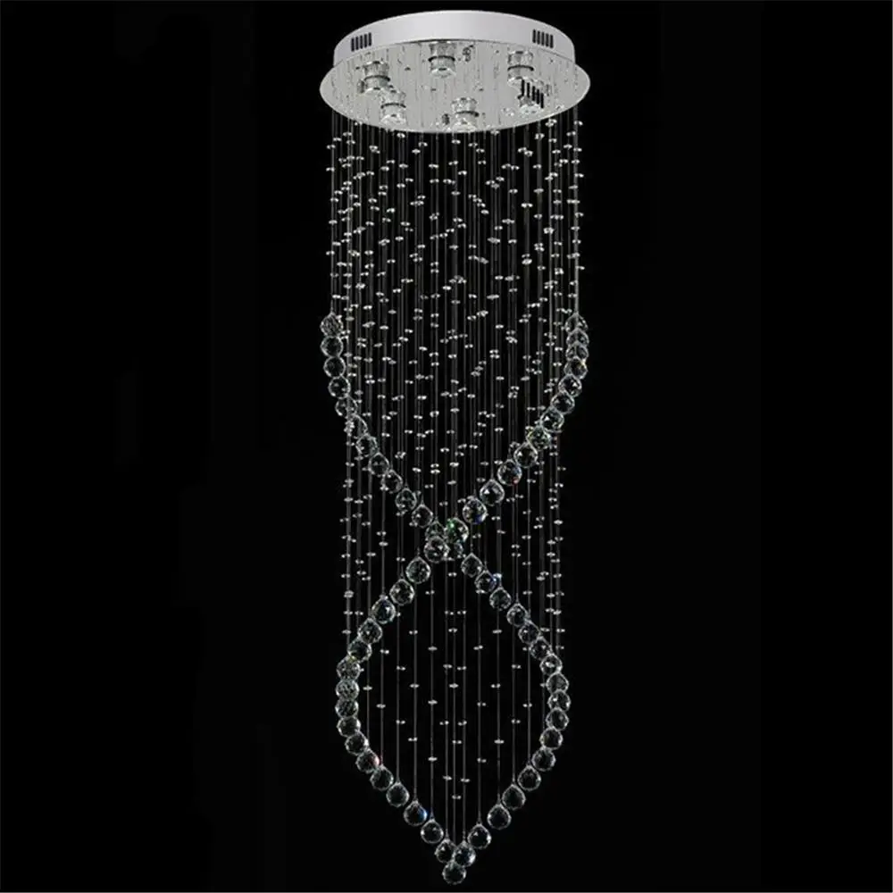 D50 * H150cm Современная вихревая люстра освещение для фойе столовой кухни
