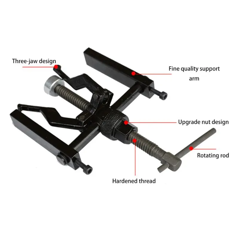 New 3-jaw Carbon Steel Pilot Bearing Puller Inner Wheel Gear Extractor Heavy Duty Automotive Machine Tool Kit |
