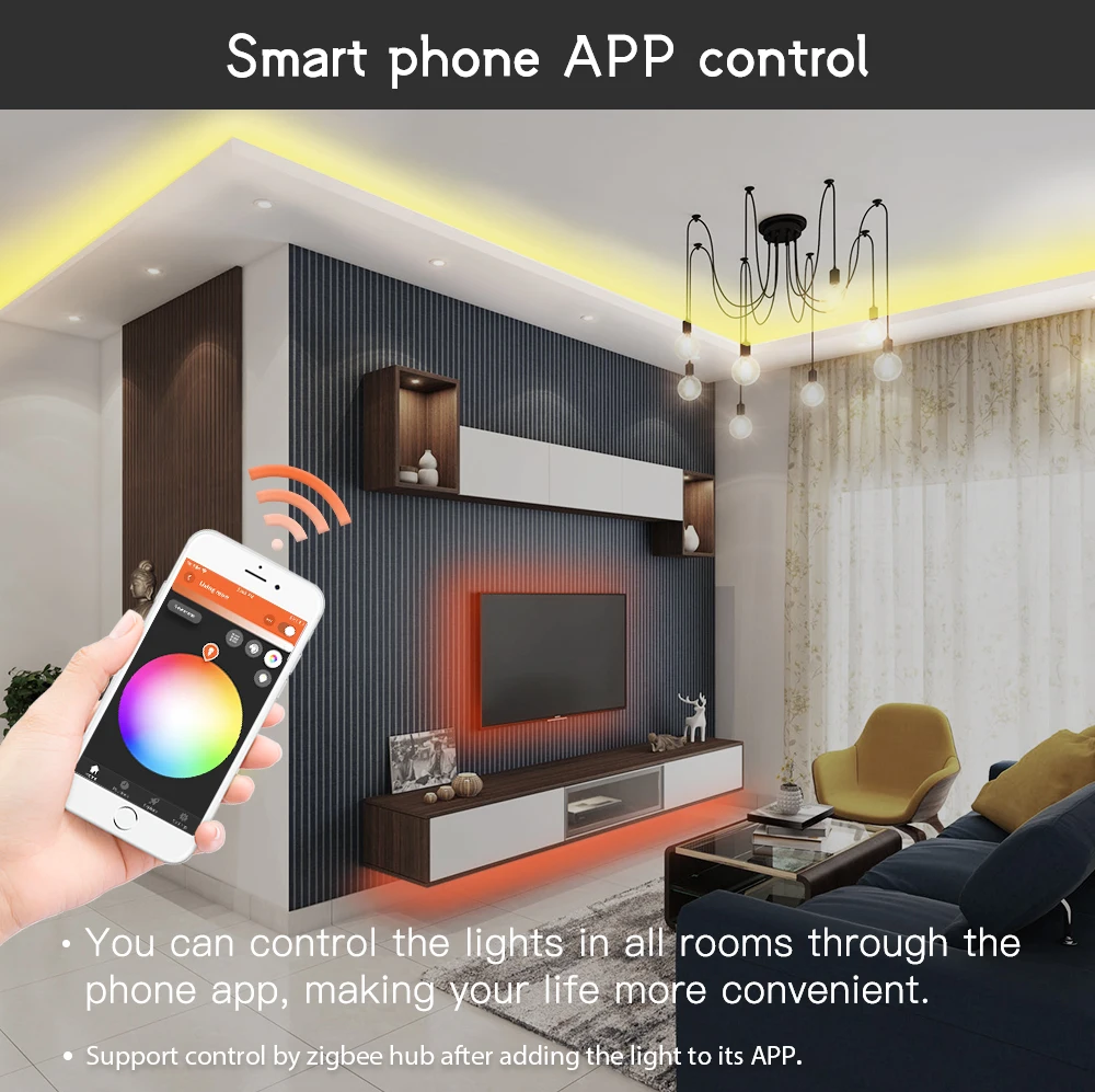 G светодиодный OPTO ZIGBEE RGBW полосы Управление DC12-24V приложение Smart Phone/Alexa