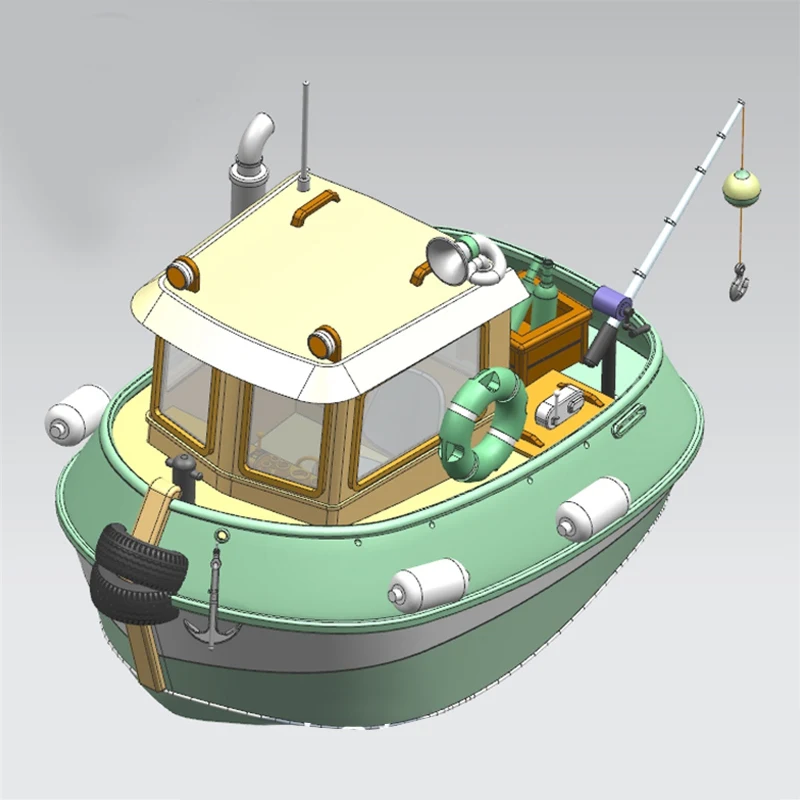 Новая модель Micro Tug boat M4 1:18 240 мм RC WOODEN MODEL комплект корабля | Игрушки и хобби