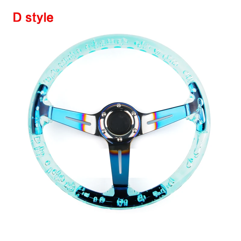 

Спортивное Рулевое колесо 14 дюймов 340 мм, прозрачное гоночное рулевое колесо, акриловое обычное гоночное рулевое колесо