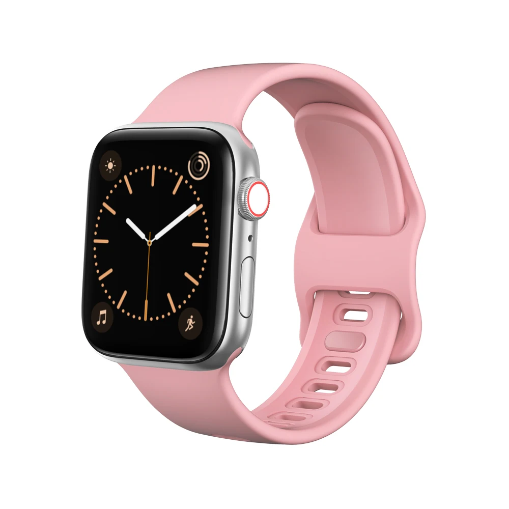 Силиконовый спортивный браслет для Apple Watch 42 мм 38 iWatch serie 5/4/3/2/1 дышащий ремешок