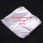 200 шт., водонепроницаемые термоусадочные пакеты для мыла, бомбочек для ванной и поделок сделай сам (прозрачные)