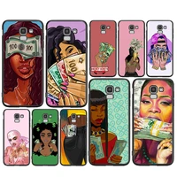 afro girls black women art for samsung j8 j7 duo j730 j6 j5 j530 j4 j3 j330 j2 core star prime 2018 eu plus phone case