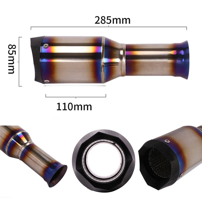 

Motorcycle Exhaust Pipe Blue Titanium Alloy Escape Slip On Original OEM System Reserve Catalyst Modified for 1290 Supe Duke R/GT