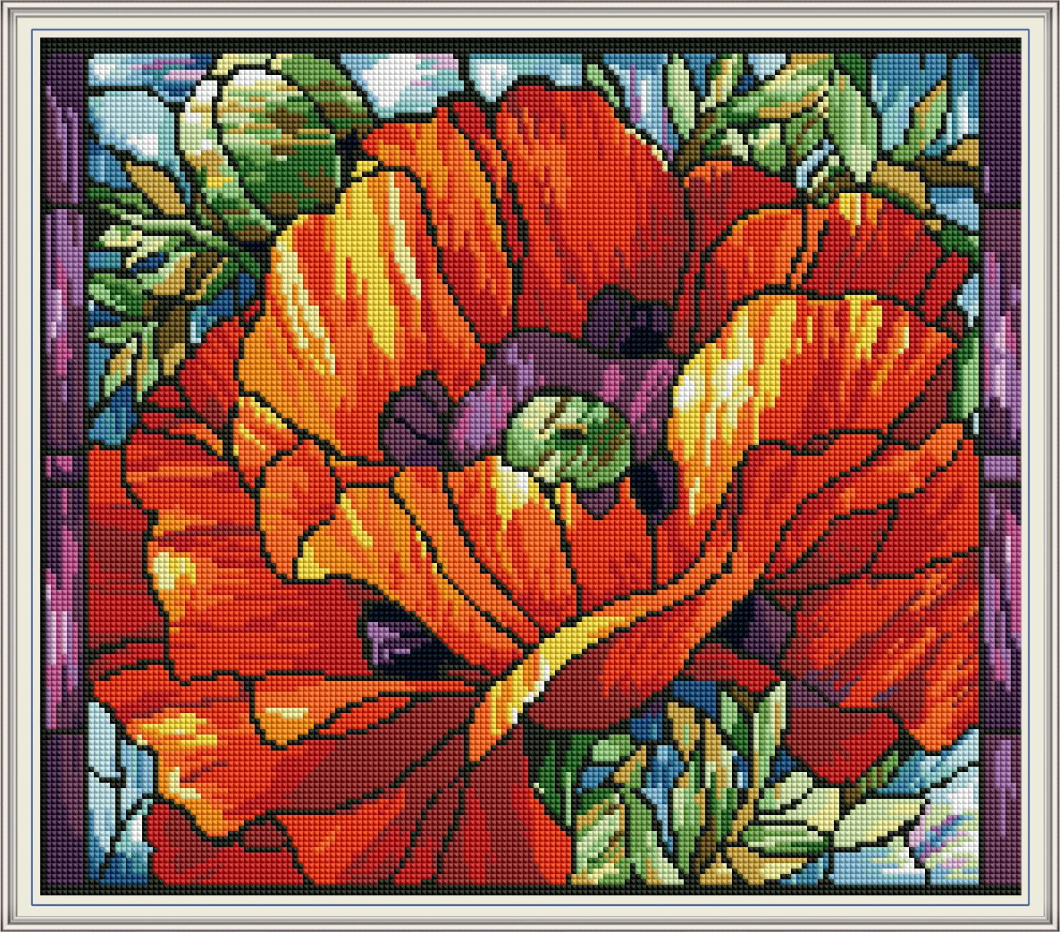 

Full Diamond Embroidery Poppy 1 Diy Diamond Paintings Mosaic Picture Pattern Cross Stitch Rhinestone