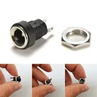 5 шт. 3A 12 В типы 5,5*2,1 для источника питания постоянного тока гнездо для монтажа на панель Разъем 5,5 мм 2,1 мм штекер Адаптер 2 терминала