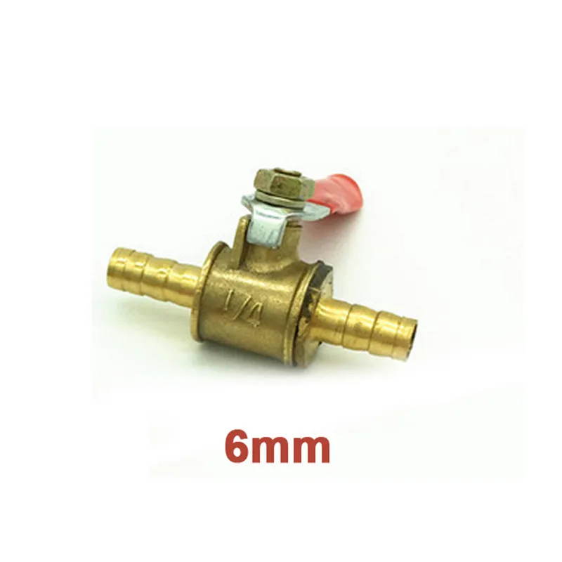 Tube Pipe Fitting Copper 6-12mm Hose Barb Inline Brass Ball Valve Water Oil Air Gas Fuel Line Shutoff Fittings | Обустройство дома