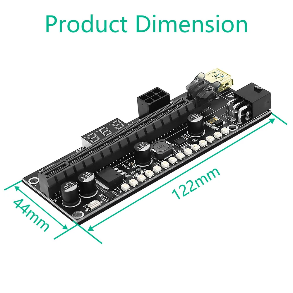 Компьютерная Райзер-карта PCI-E + кабель комплект адаптеров PCI Express 1x до 16x