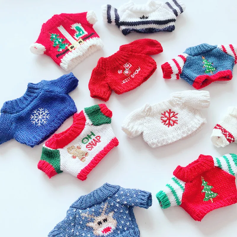 NEW Knitted Doll Clothes Sweater for 20cm Idol Dolls Accessories Plush Doll's Clothing Stuffed Toys Gift Korea Kpop EXO Dolls 50 knitted dolls