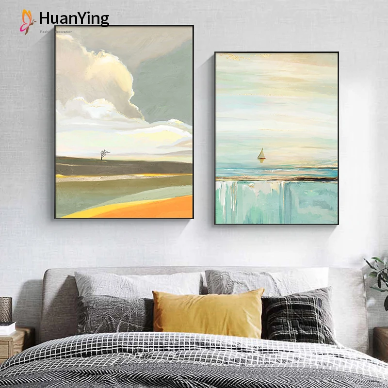 

Modern Sky cloud Poster Print Nordic Landscape Wall Art Painting still life Decoration Picture Minimalist Living Room Home Decor