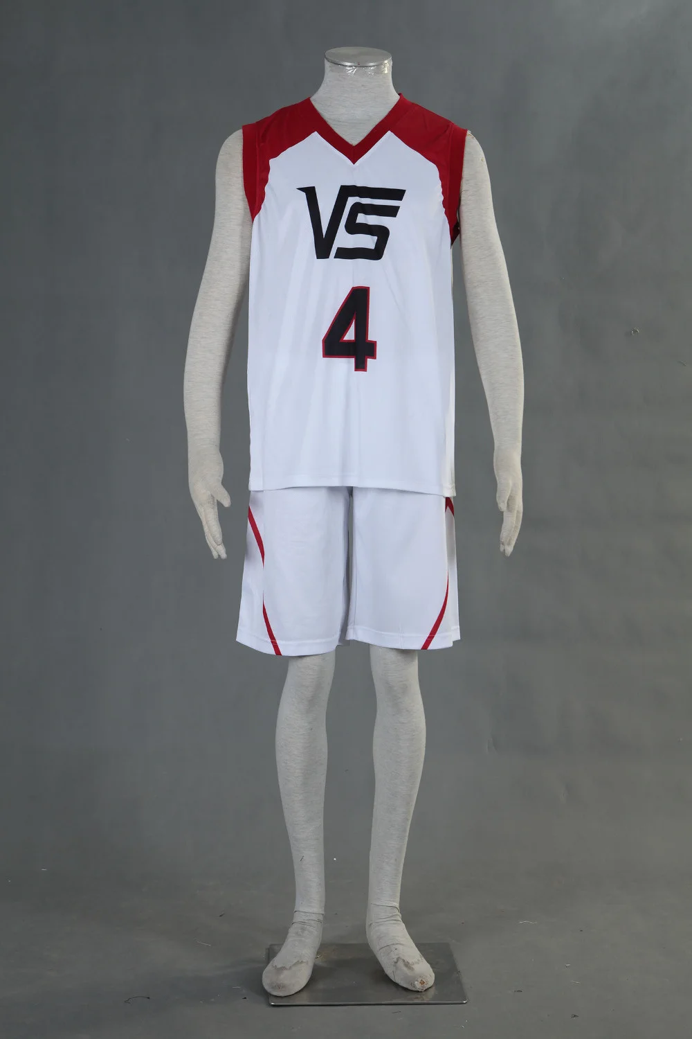 

Kuroko no Basket LAST GAME Street Ball Team Vorpal Swords Team Sportswear Jersey No.#4 White Set CosplaY Costume