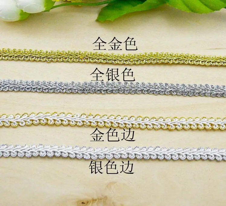 Высококачественная золотистая Кружевная аппликация 1 м 0 8 см серебристая