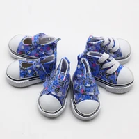 wholesale 5cm printing canvas shoes for bjd doll fashion mini shoes doll shoes for russian diy handmade doll doll accessories
