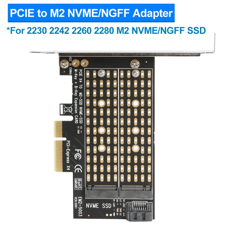 Адаптер PCIE к M2/M.2 плата расширения SATA M.2 SSD адаптер NVME/M2 M2 PCI E карта M ключ + B