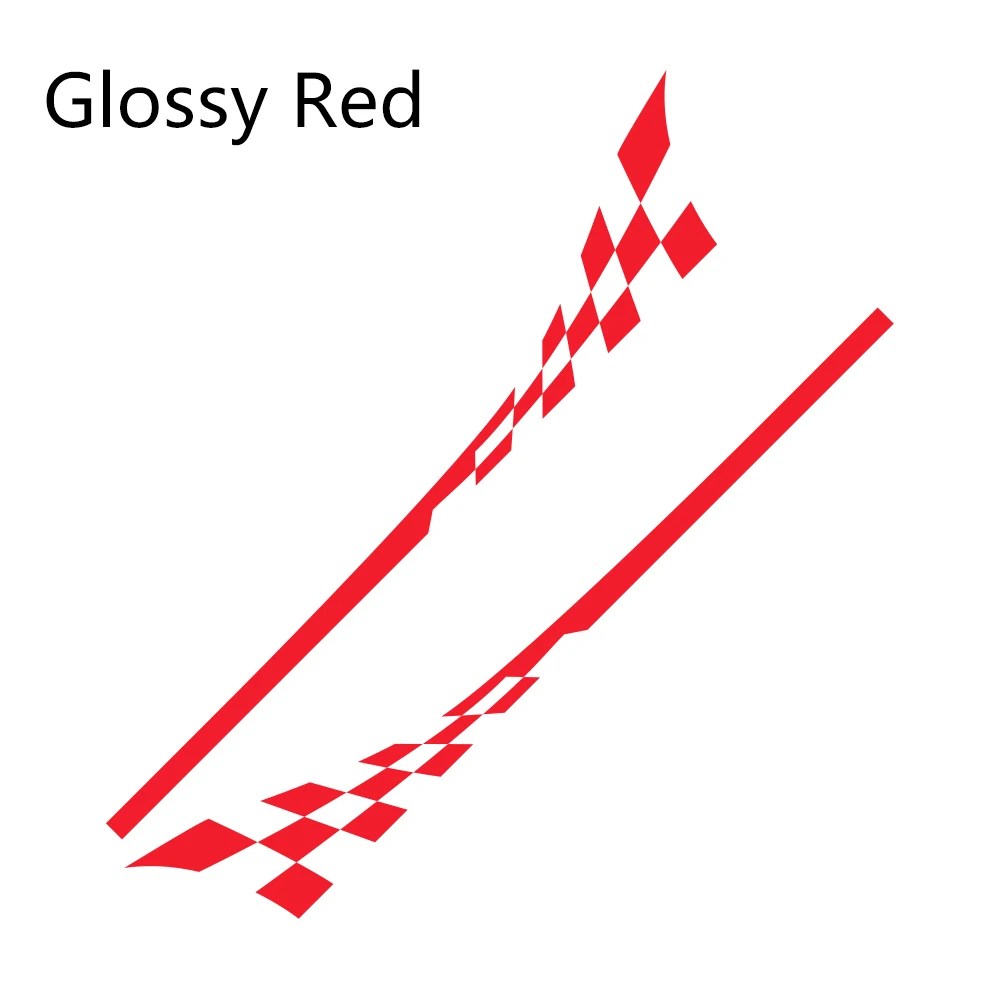 Glossy Red Автомобильные боковые юбки наклейки для укладки Авто DIY настенные наклейки для Mini Cooper R56 R57 R58 R50 R52 R53 R59 R61 Countryman R60 F60 F55 F56 F54 - Название цвета: Glossy Red