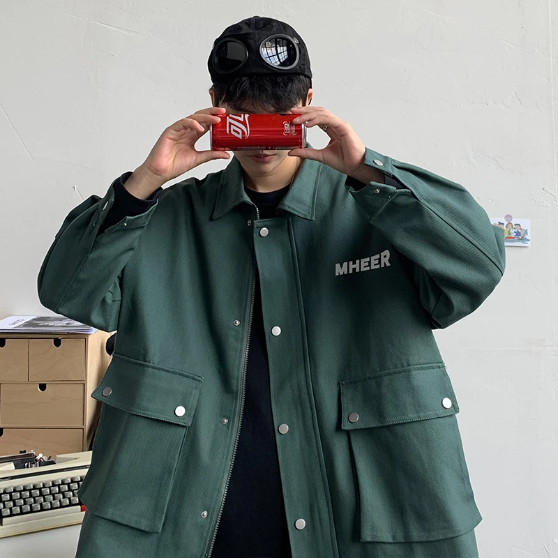 

Куртка мужская с принтом, модная ветровка в стиле Харадзюку, повседневная верхняя одежда, молодежная уличная одежда в стиле хип-хоп, осень ...