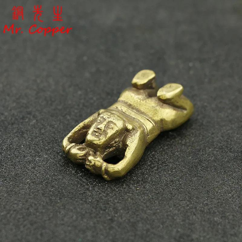 Винтажная медная кукольная Статуэтка для маленького человека украшения