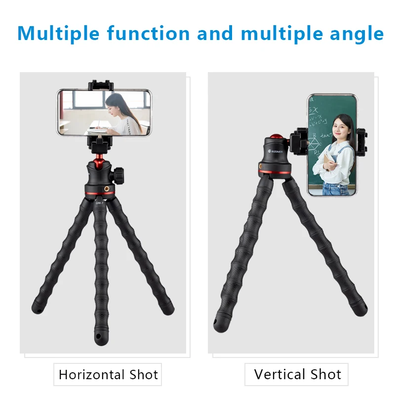 Штатив Осьминог GIZOMOS GM7 Гибкий штатив для путешествий мини селфи настольный