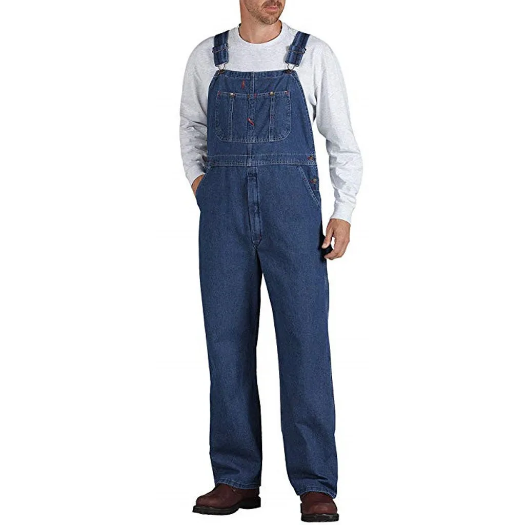 Мужские новые модные повседневные штаны с карманами Рабочие Комбинезоны на