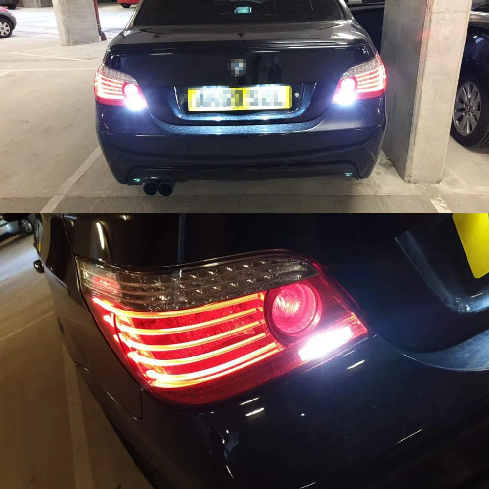

2x Canbus T15 W16W LED Bulbs Reverse Lights 4014SMD Car LED Back Up Rear Lamp For BMW 5 Series E60 E61 F10 F11 F07 Mini Cooper