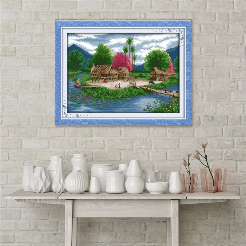 Фотообои DIY китайские рукоделия 11CT14CT печатные узоры наборы для вышивки крестом DMC