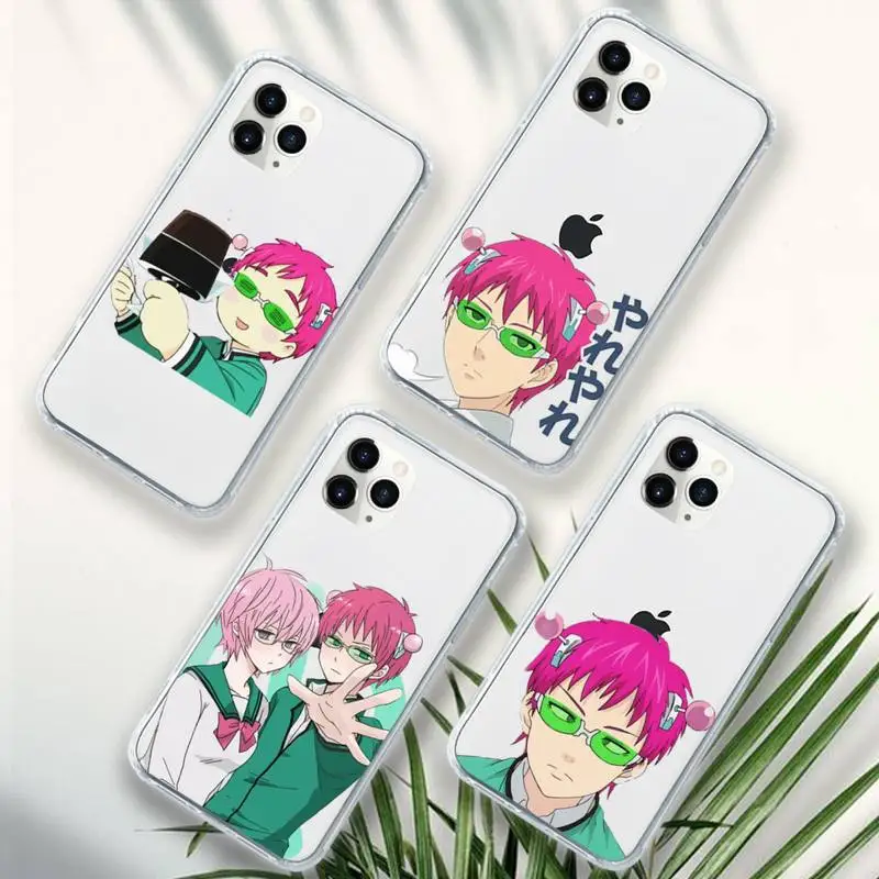 

The Disastrous Life of Saiki K Saiki Kusuo Phone Case Transparent soft For iphone 12 11 13 7 8 6 s plus x xs xr pro max mini