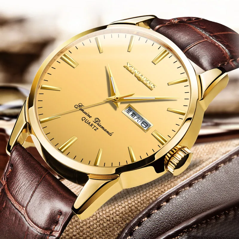 Официальные мужские часы XINQITE 2019 брендовые Роскошные Кварцевые модные