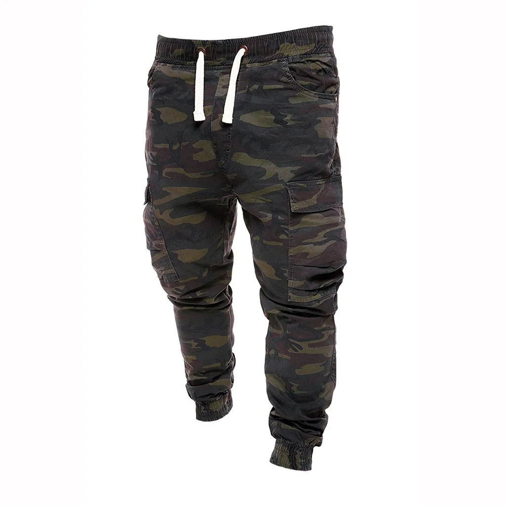 

Men Jogger Summer Pencil Harem Pants Camouflage 2020 New Fashion Loose Handsome PocketJeans Comfortable Cargo Trousers M-4XL