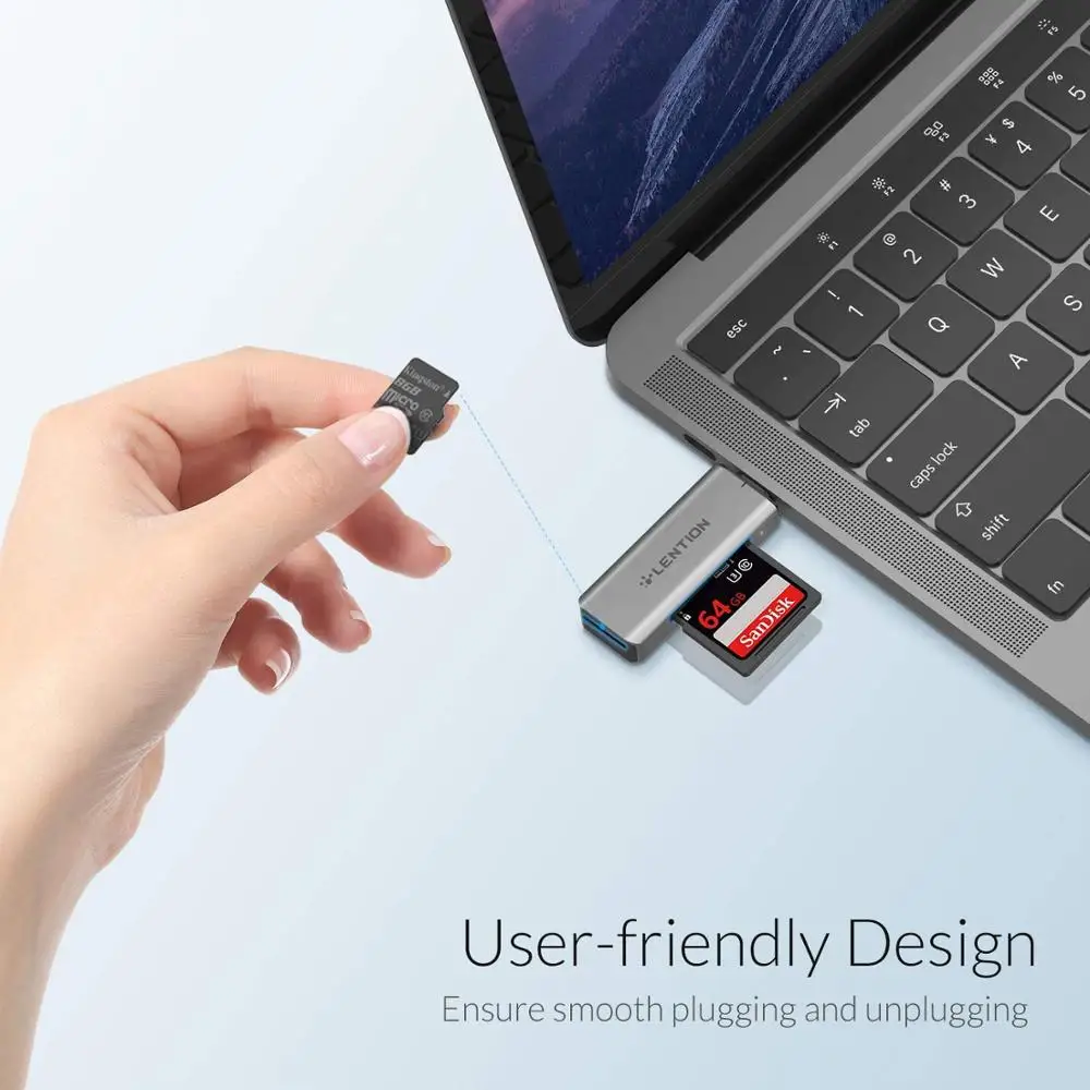 Устройство для чтения карт памяти USB C на SD/Micro SD адаптер двух Type 2016 2019 MacBook Pro (Порт