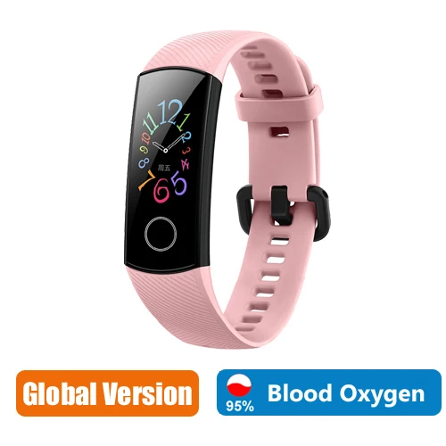 Global Version Pink Huawei Honor Band 4 умный Браслет 50 м водостойкий фитнес-трекер сенсорный экран пульсометр дисплей вызов сообщение Показать - Цвет: Global Version Pink