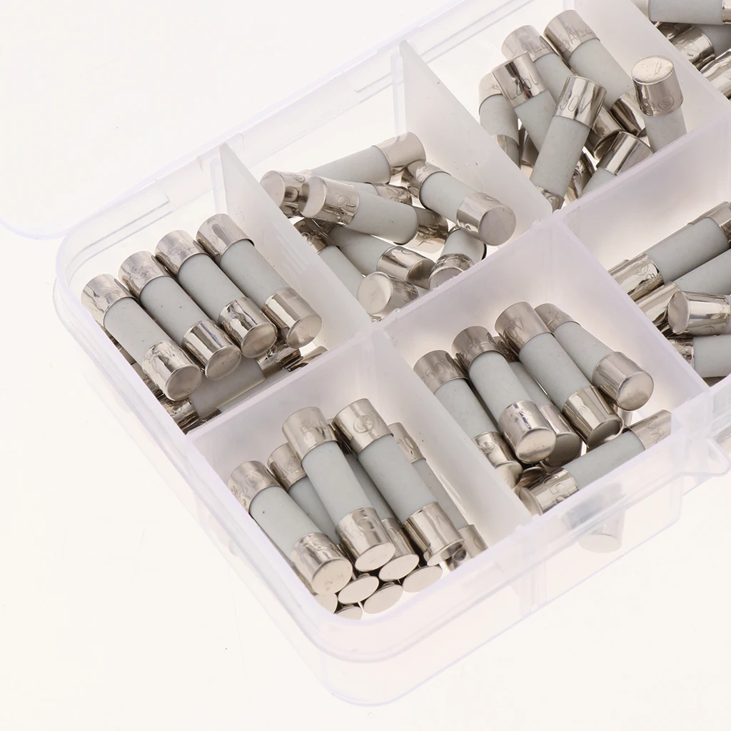 Быстро выдувная керамическая трубка предохранитель 5x20 мм Ассорти набор 0.5A-30A