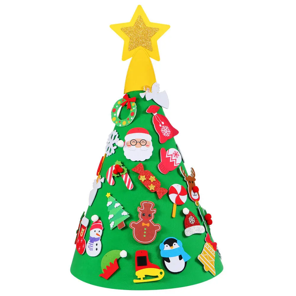 

1PC Felt Christmas Tree with 29PCS Ornaments 80CM Creative DIY Game for Party