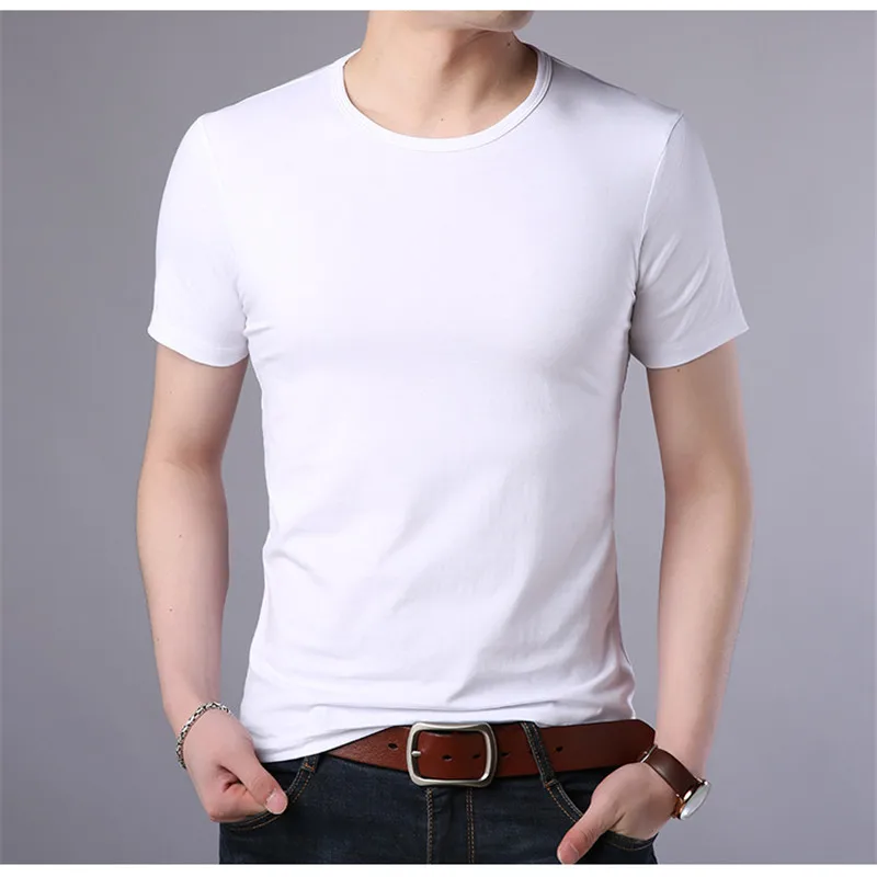 

B1025-Short-sleeved t-shirt men's 1 summer new trend Korean version of the cotton spring men's round neck half-sleeved clothes